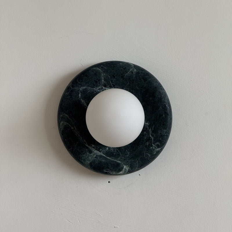 Solene Dark Green Marble Wall Sconce