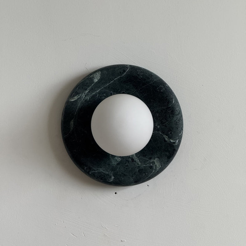Solene Dark Green Marble Wall Sconce
