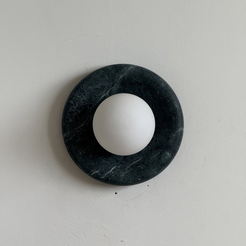 Solene Dark Green Marble Wall Sconce
