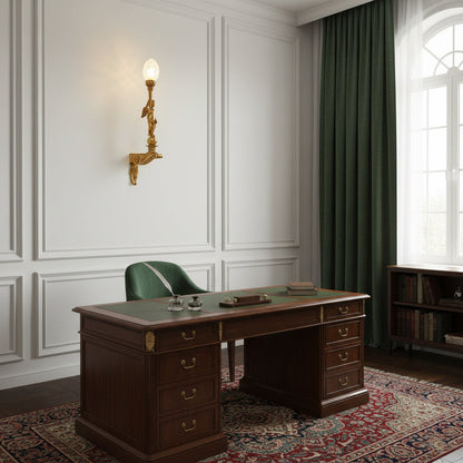 Aster Brass Wall Lamp
