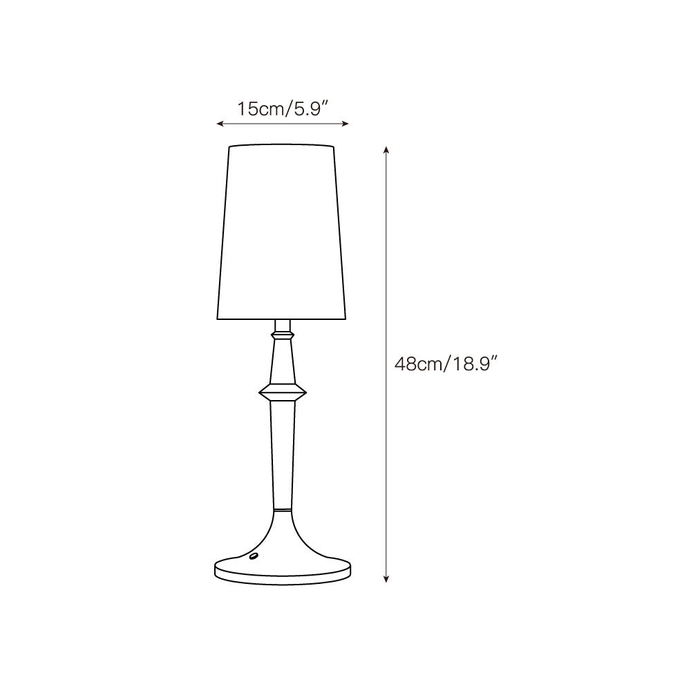 Tilia Black Table Lamp (Built-in Battery)