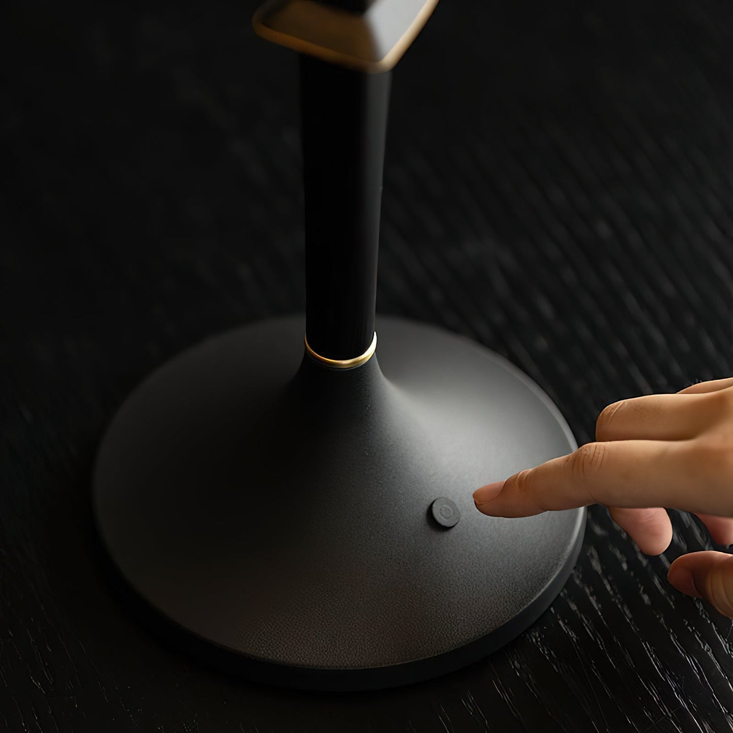 Tilia Black Table Lamp (Built-in Battery)