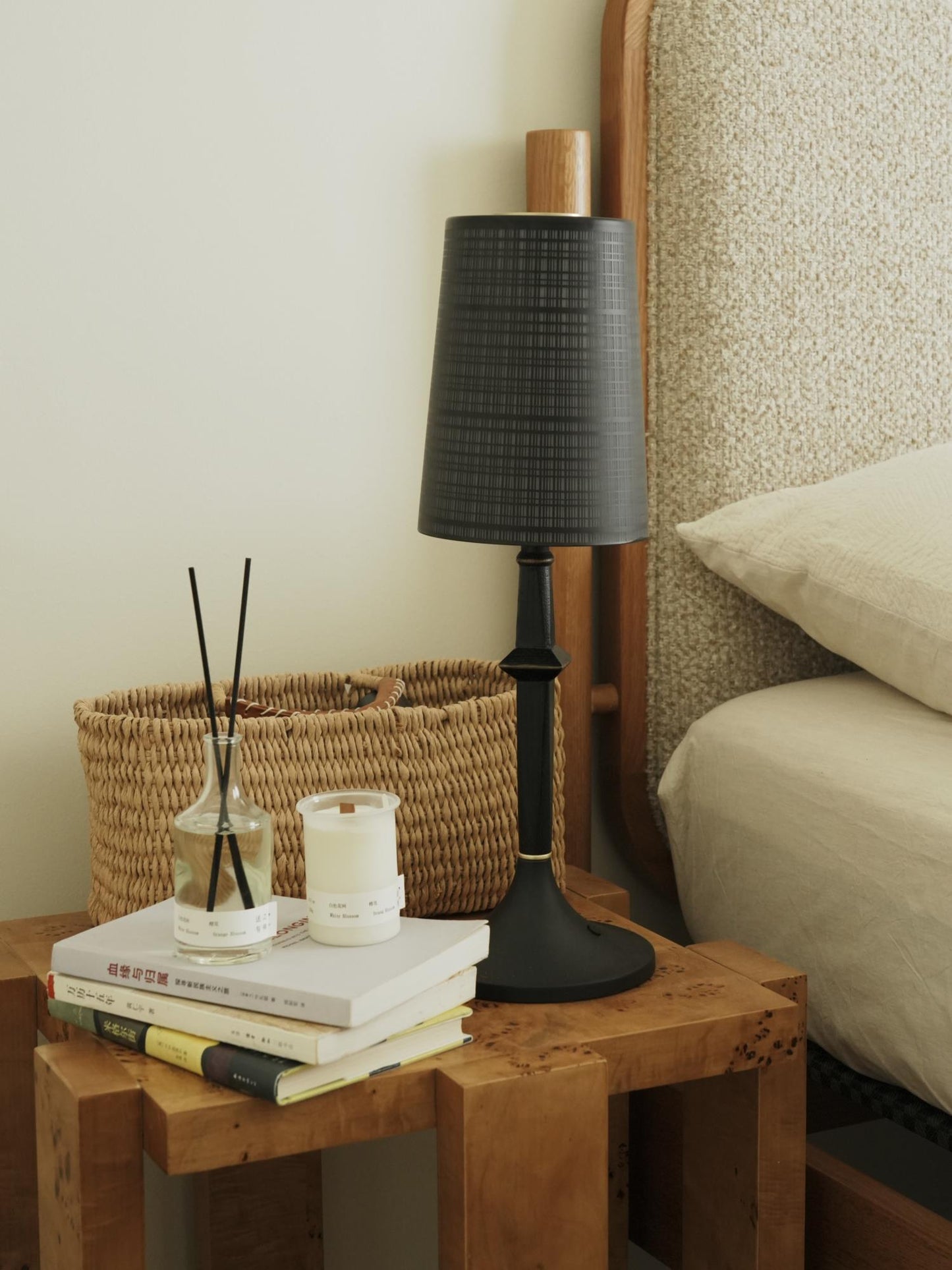 Tilia Black Table Lamp (Built-in Battery)