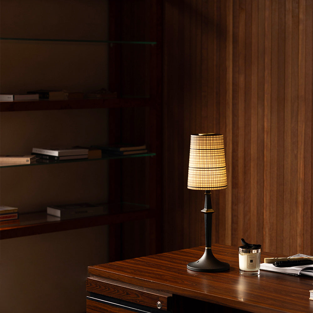 Tilia Black Table Lamp (Built-in Battery)