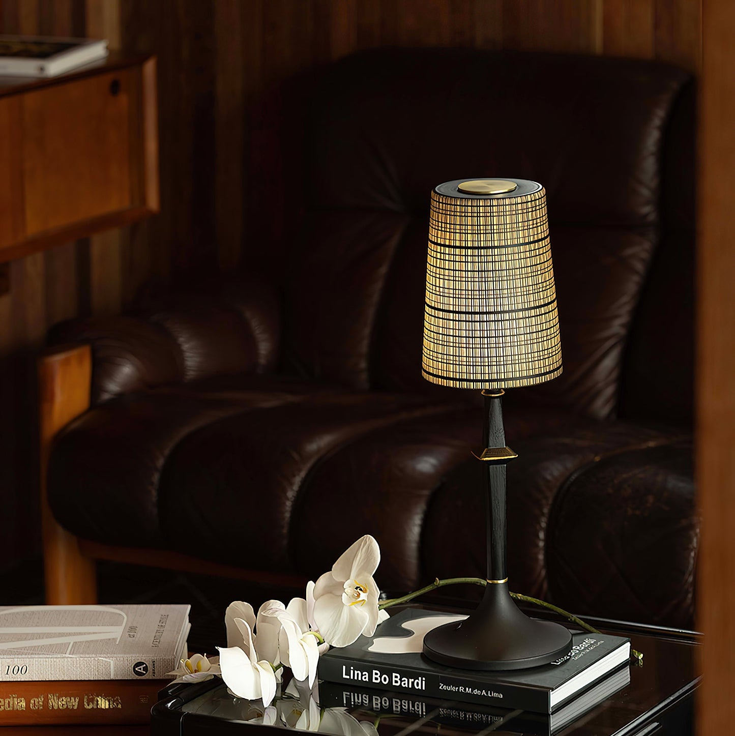 Tilia Black Table Lamp (Built-in Battery)