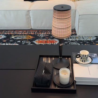 Tilia Black Table Lamp (Built-in Battery)