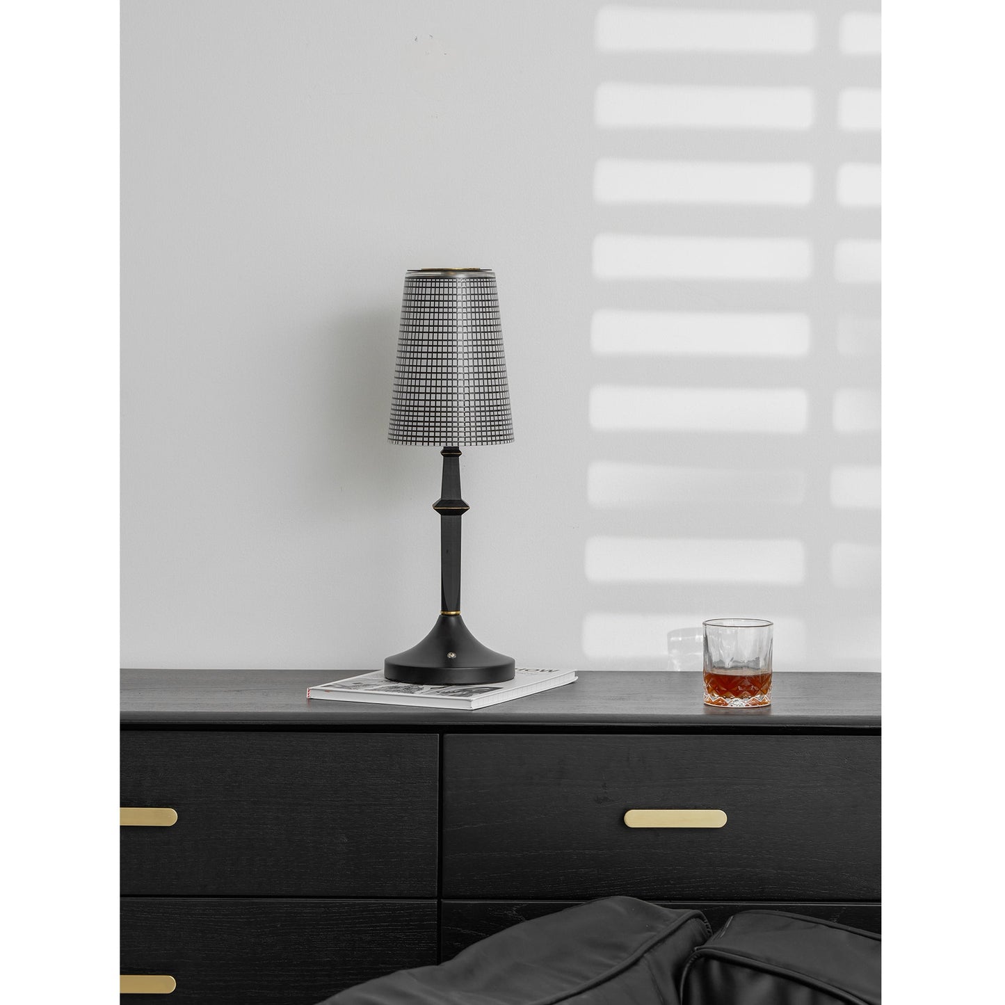 Tilia Black Table Lamp (Built-in Battery)