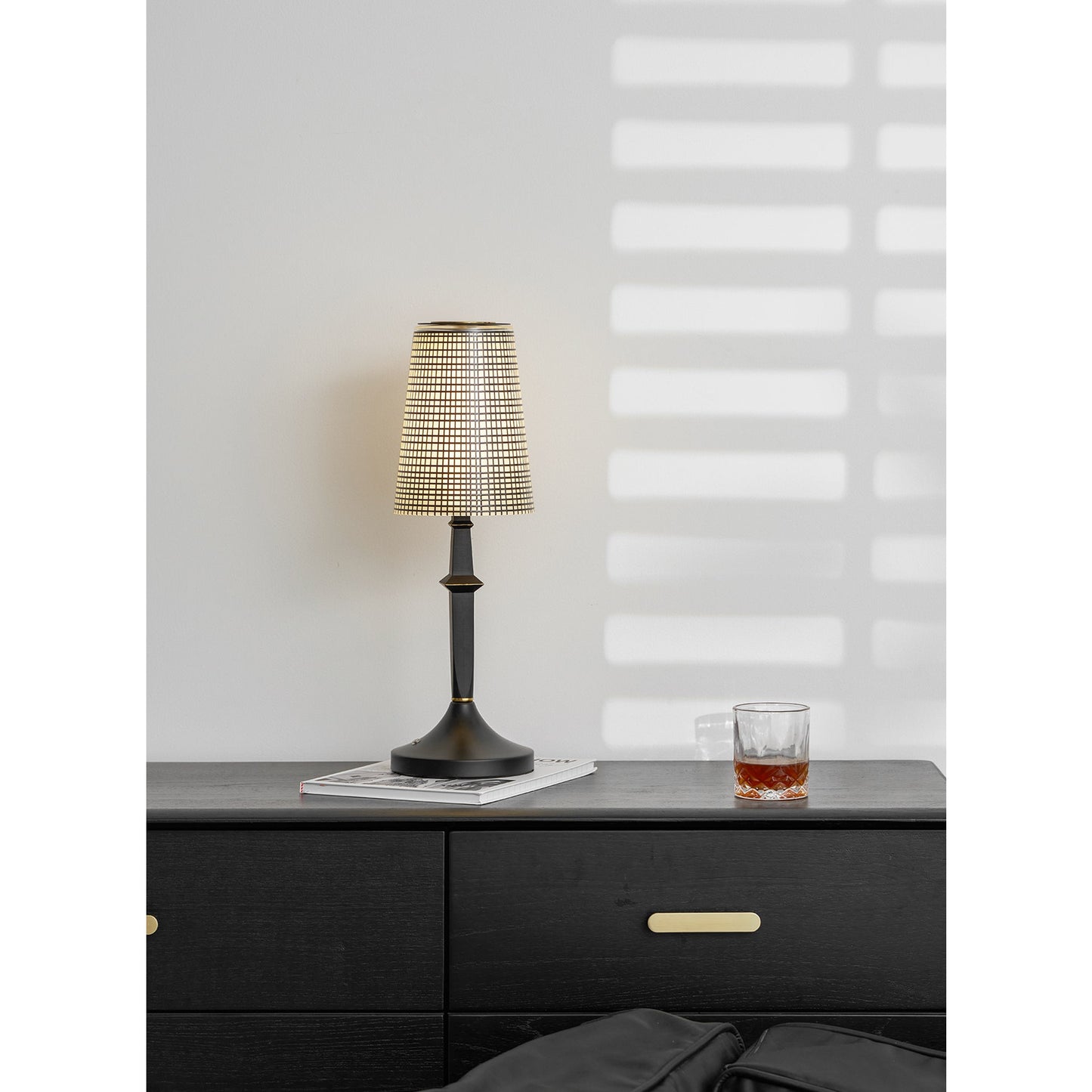 Tilia Black Table Lamp (Built-in Battery)