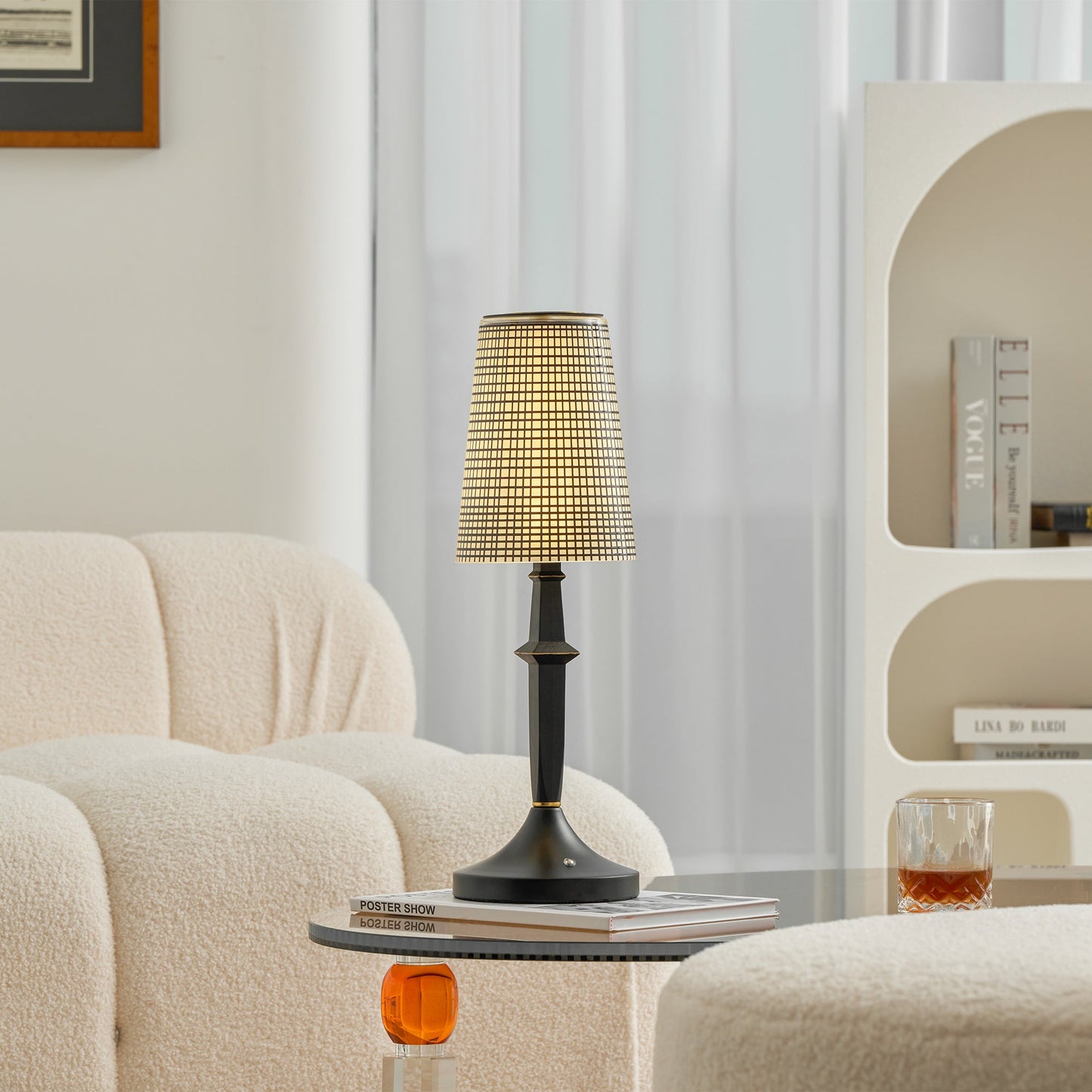 Tilia Black Table Lamp (Built-in Battery)