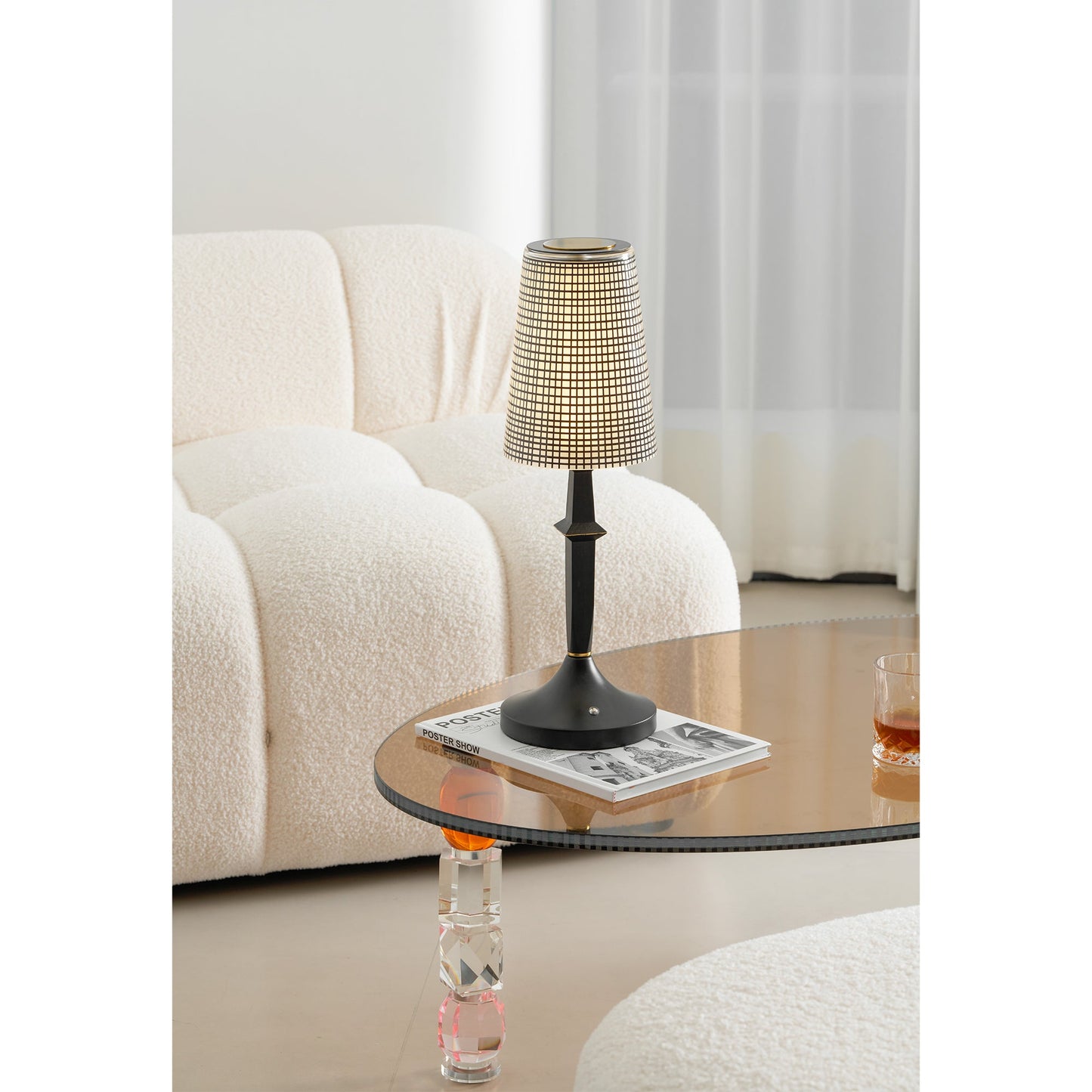 Tilia Black Table Lamp (Built-in Battery)