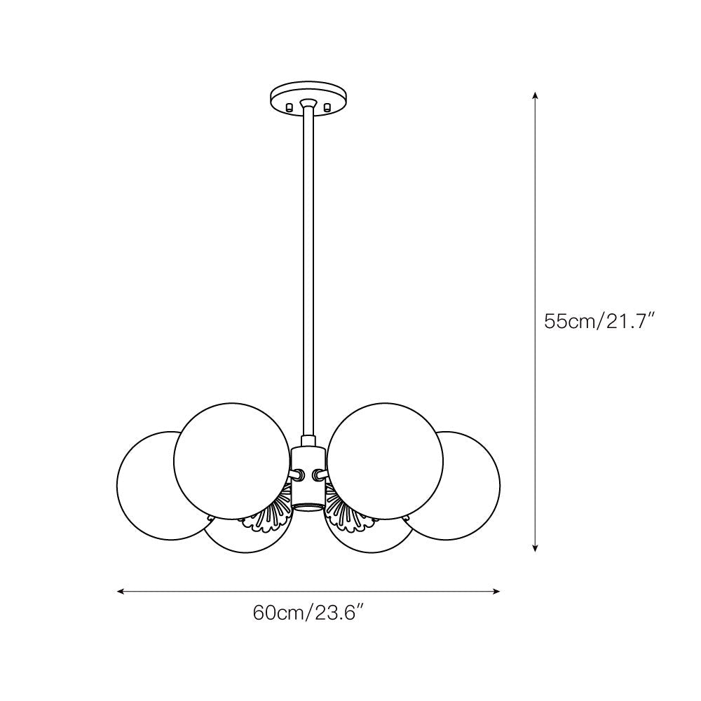Hematite Globe Chandelier