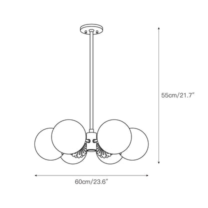 Hematite Globe Chandelier