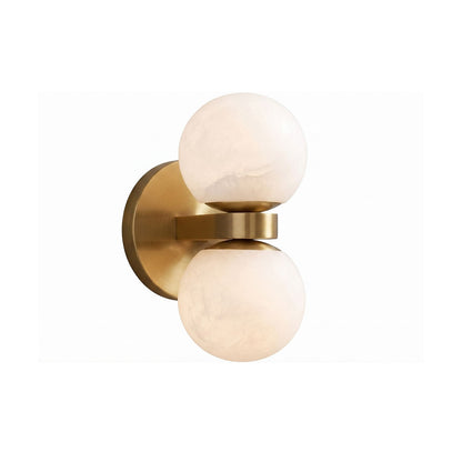 Zela Globe Alabaster Wall Lamp