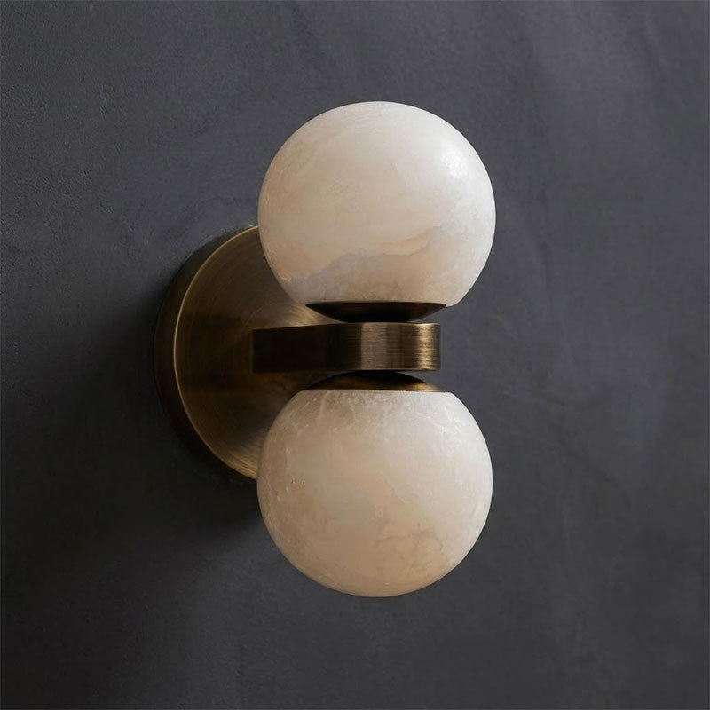 Zela Globe Alabaster Wall Lamp