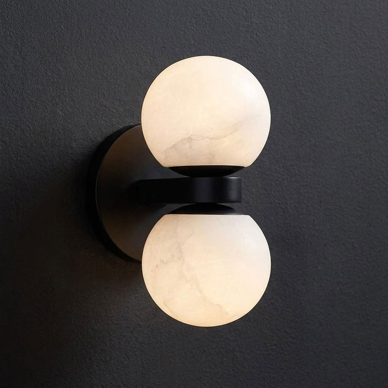 Zela Globe Alabaster Wall Lamp