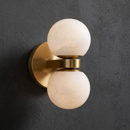 Zela Globe Alabaster Wall Lamp