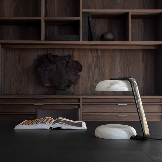 Obsidian Alabaster Table Lamp