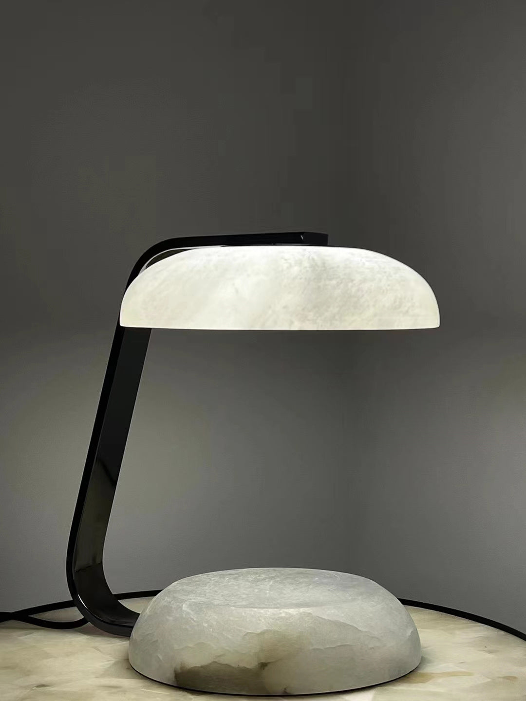 Obsidian Alabaster Table Lamp