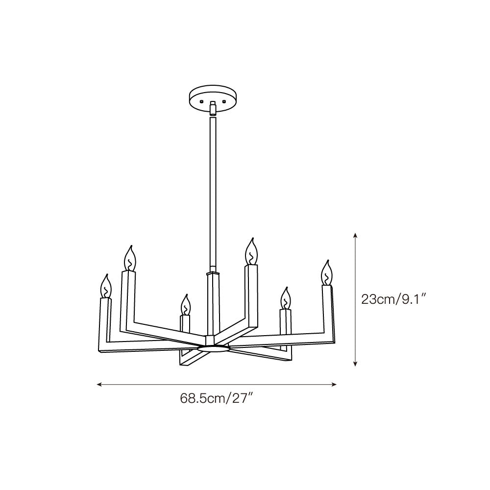 Ancona Brass Chandelier