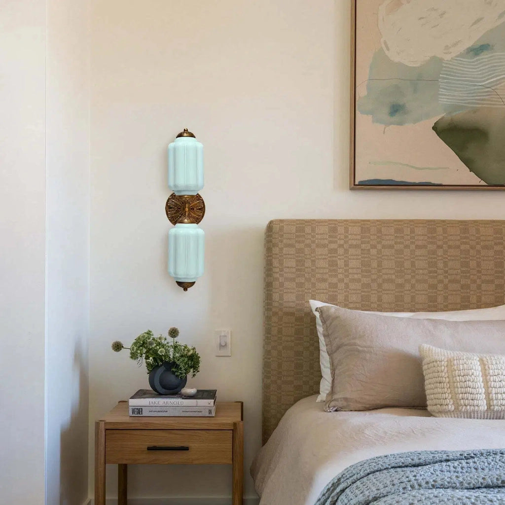 Fluorite Scallop Glass Sconce