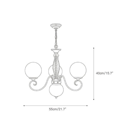 Everard Glass Chandelier