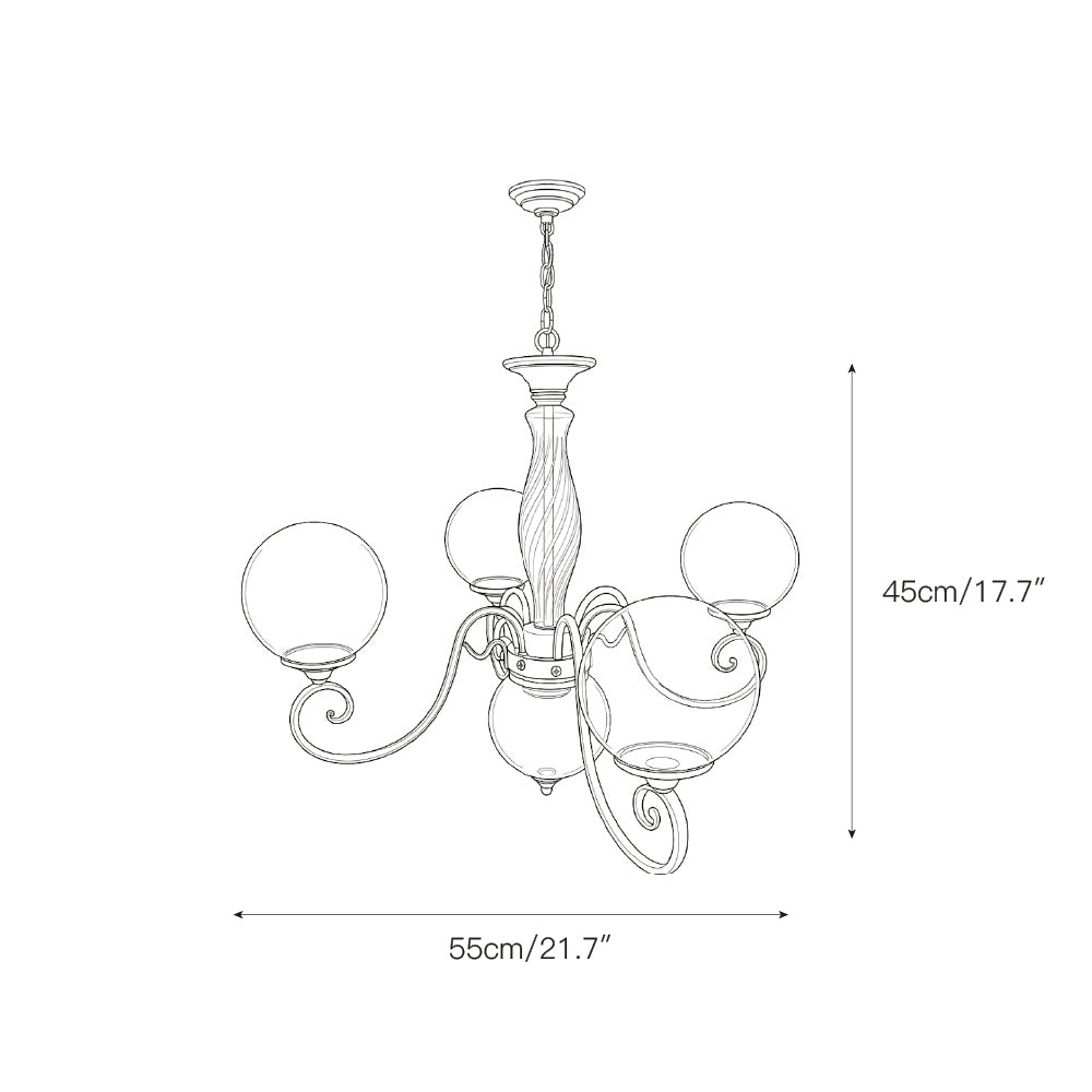 Everard Glass Chandelier