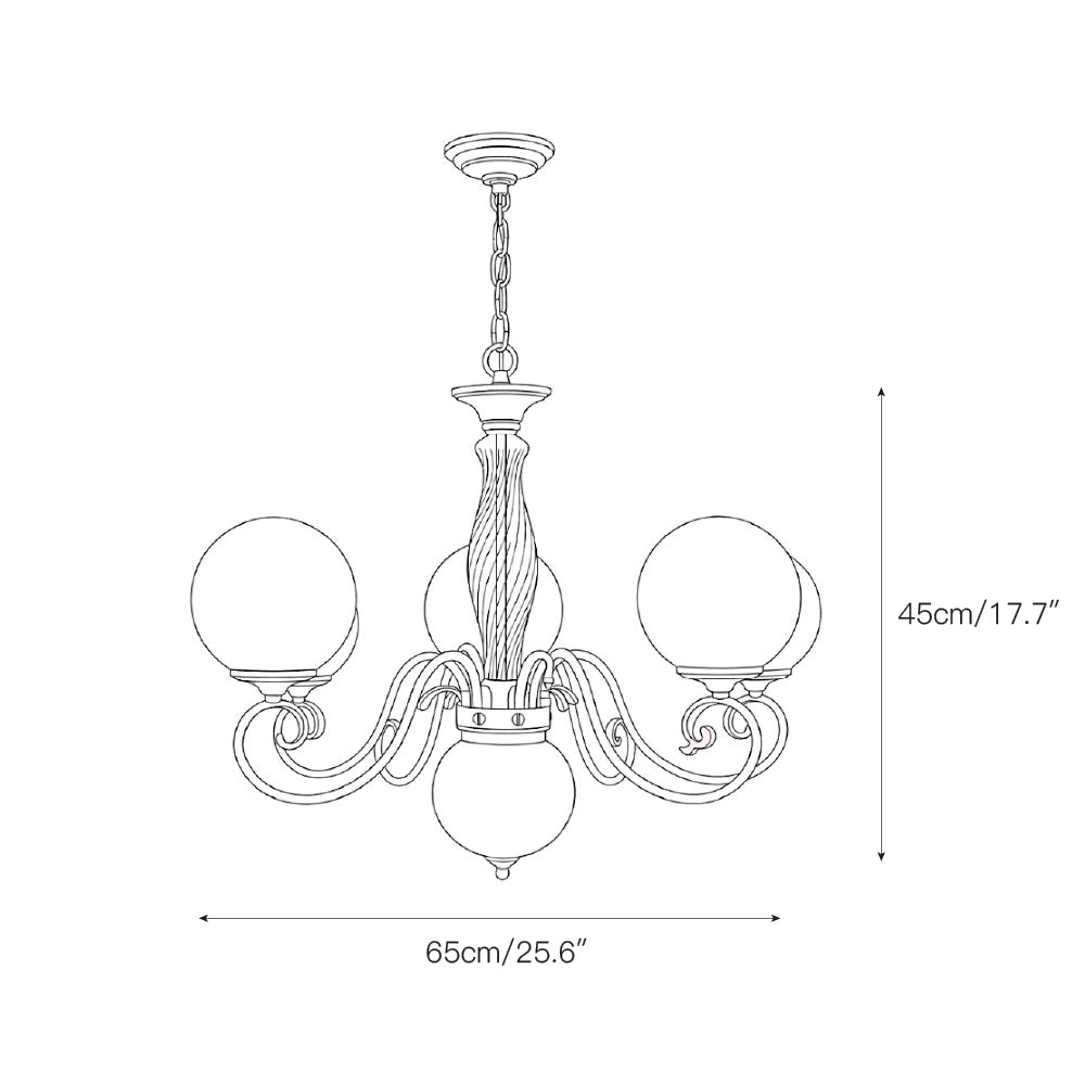 Everard Glass Chandelier