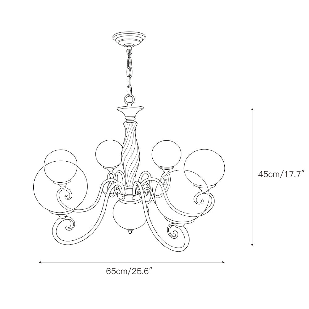 Everard Glass Chandelier