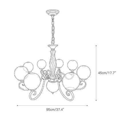 Everard Glass Chandelier