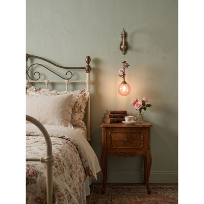 Everard Glass Rose Wall Sconce