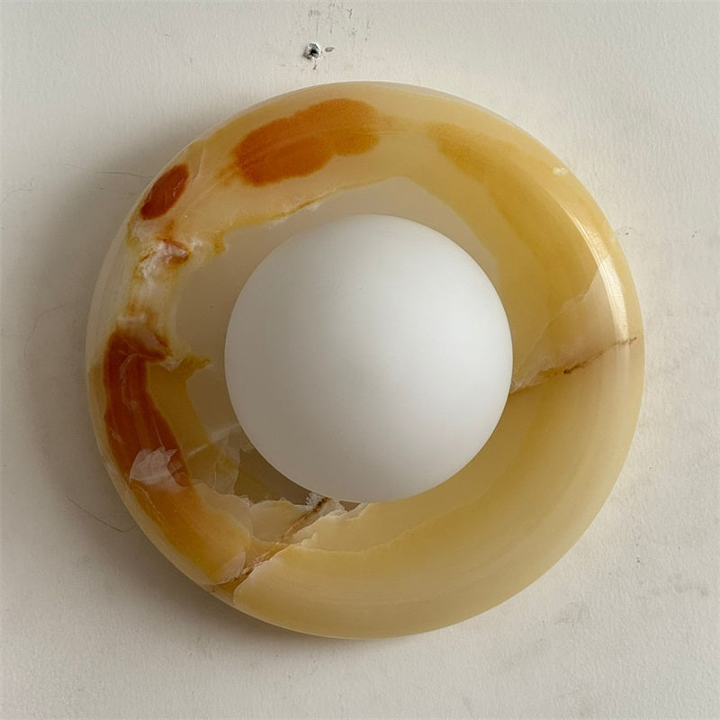 Solene Cyan Onyx Wall Sconce