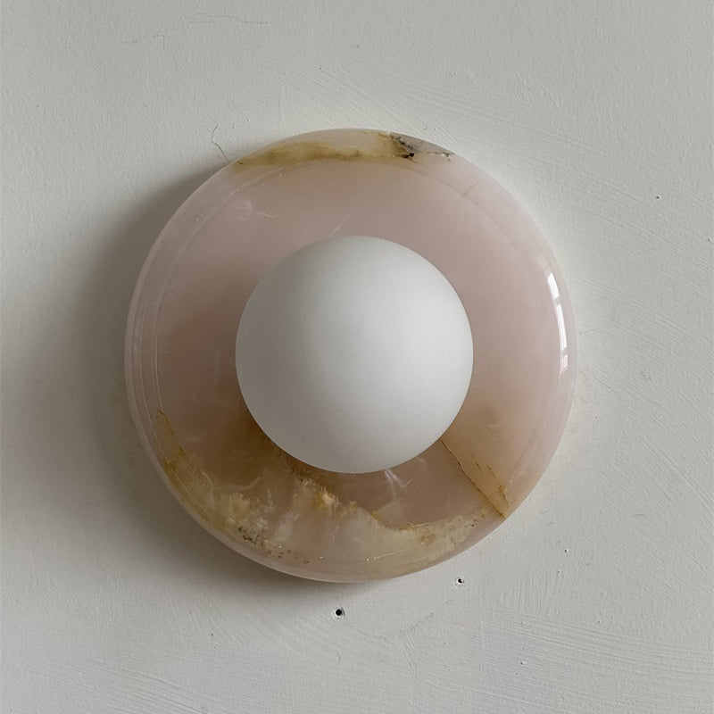 Solene Pink Onyx Wall Sconce