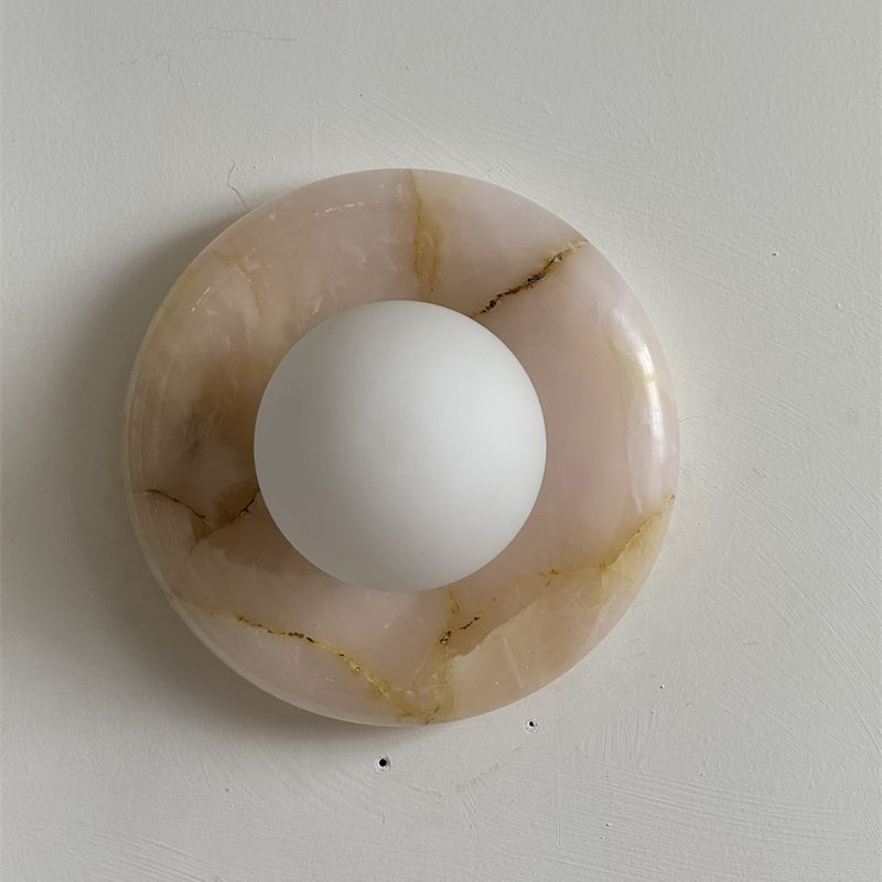Solene Pink Onyx Wall Sconce