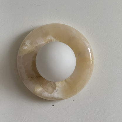 Solene Pink Onyx Wall Sconce