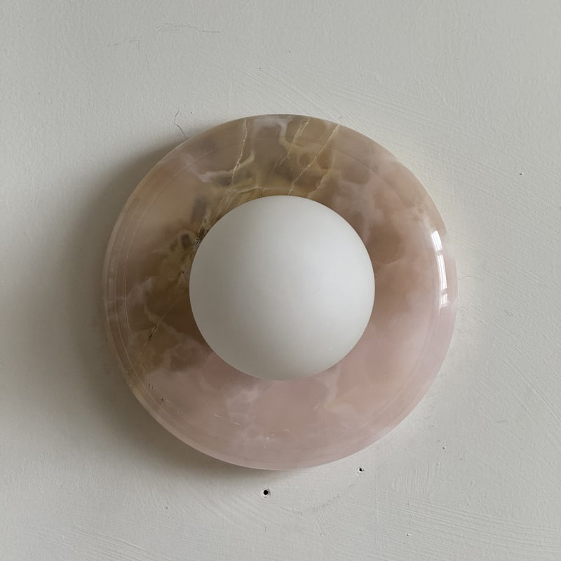 Solene Pink Onyx Wall Sconce