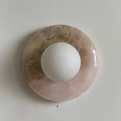 Solene Pink Onyx Wall Sconce