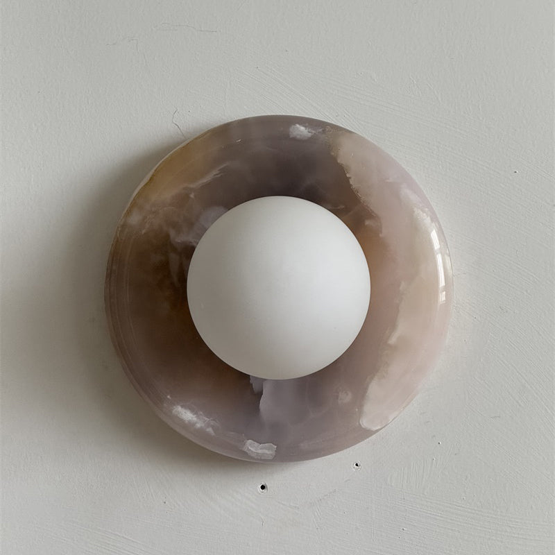 Solene Pink Onyx Wall Sconce