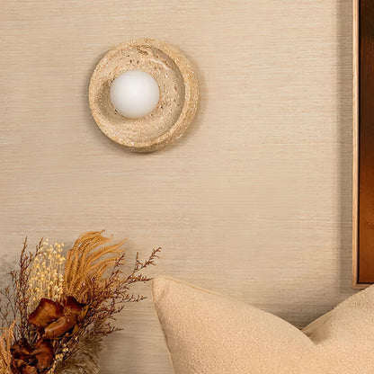 Tavira Travertine Wall Lamp