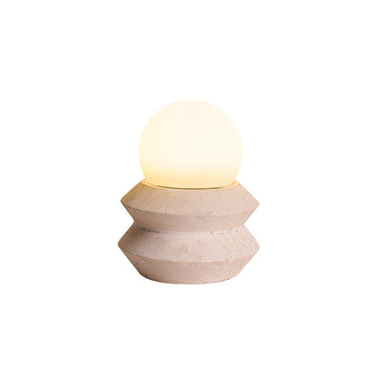 Asterope Travertine Table Lamp (Built-in Battery)