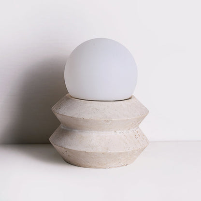 Asterope Travertine Table Lamp (Built-in Battery)
