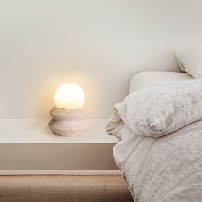 Asterope Travertine Table Lamp (Built-in Battery)