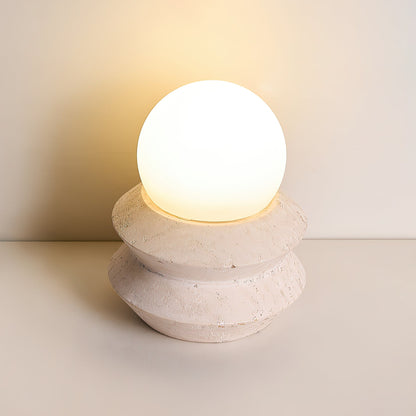 Asterope Travertine Table Lamp (Built-in Battery)