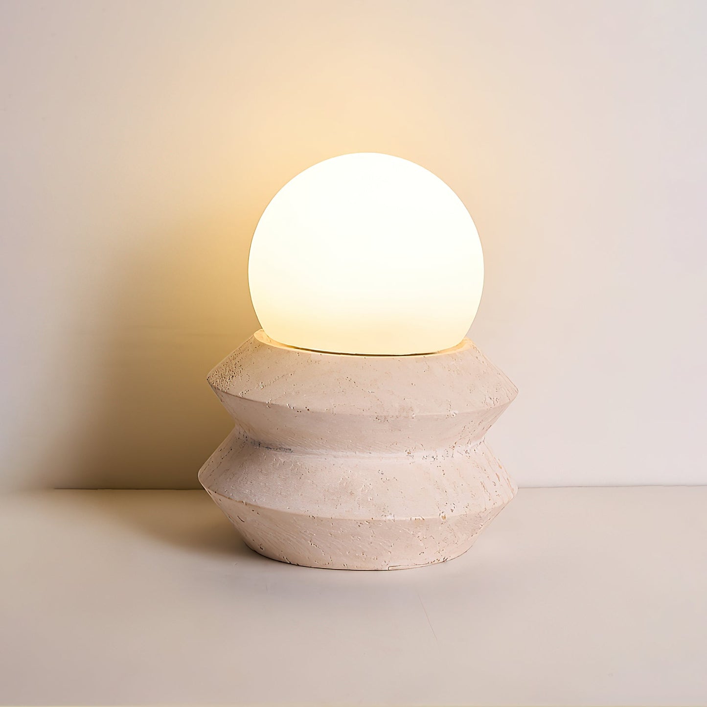 Asterope Travertine Table Lamp (Built-in Battery)