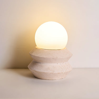 Asterope Travertine Table Lamp (Built-in Battery)