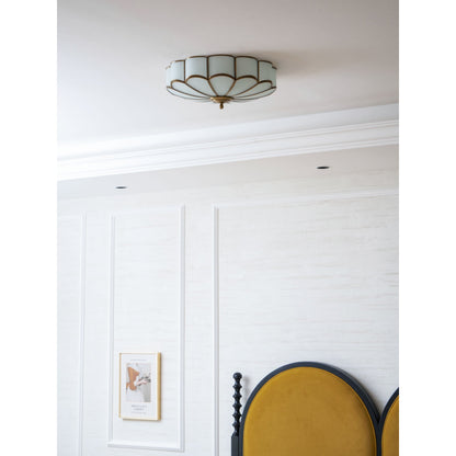 Halo Shape Glass Ceiling Lamp