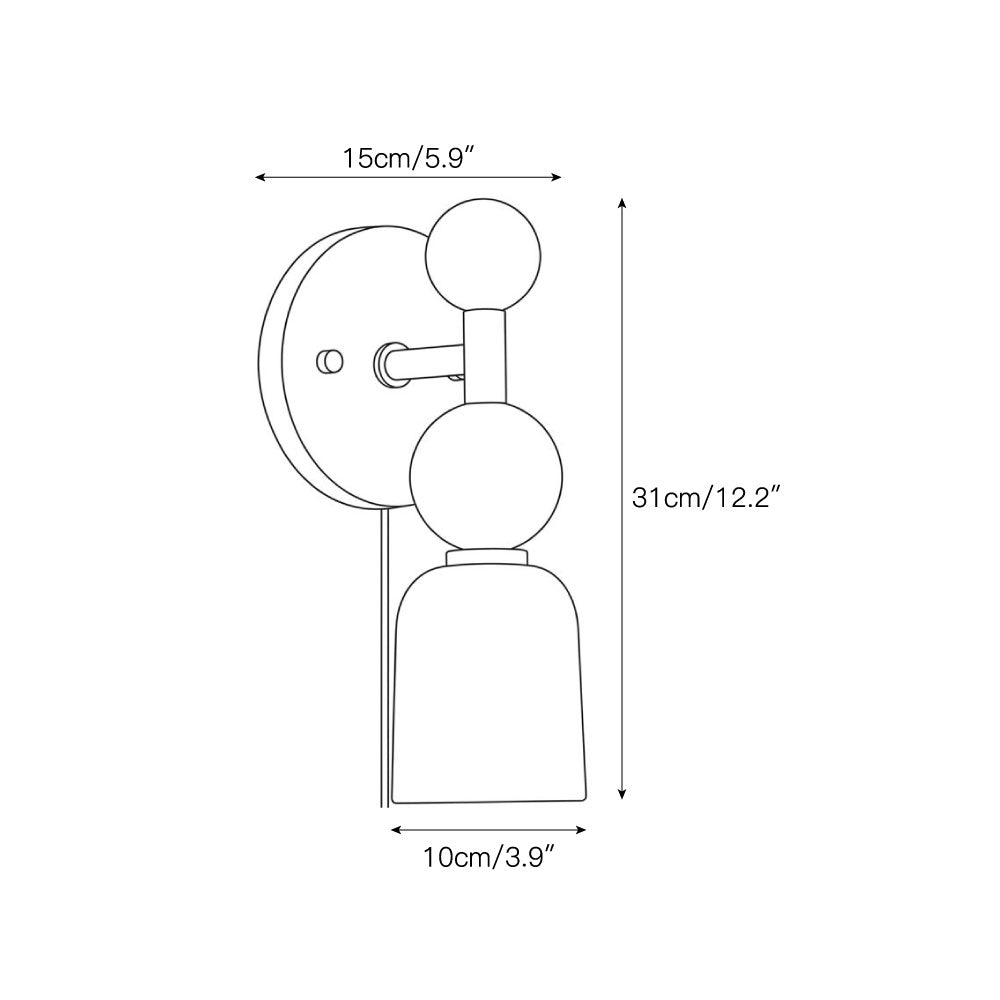 Elmis Alabaster Plug-in Wall Sconce