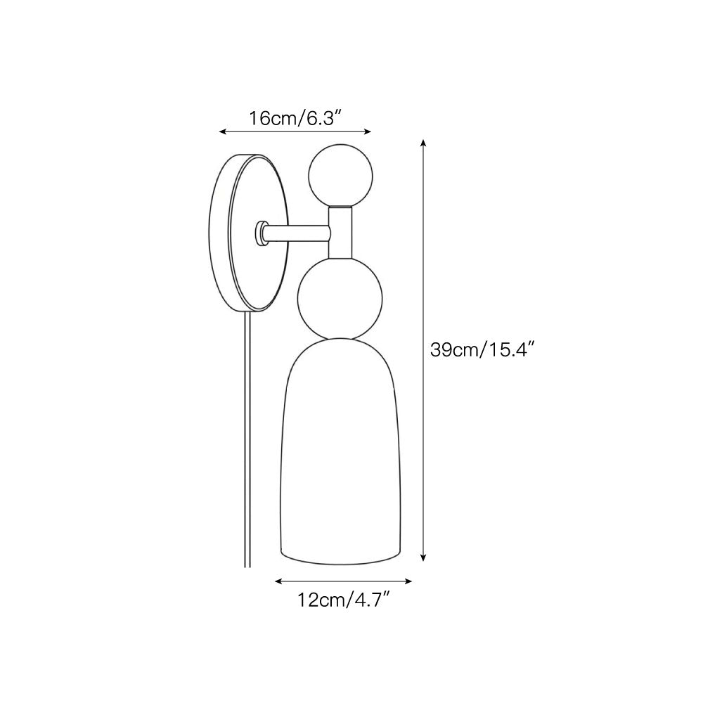 Elmis Alabaster Plug-in Wall Sconce