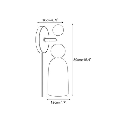 Elmis Alabaster Plug-in Wall Sconce