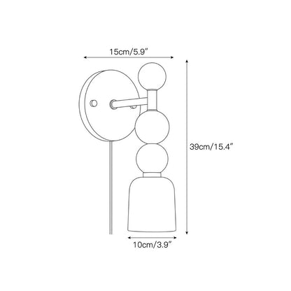 Elmis Alabaster Plug-in Wall Sconce
