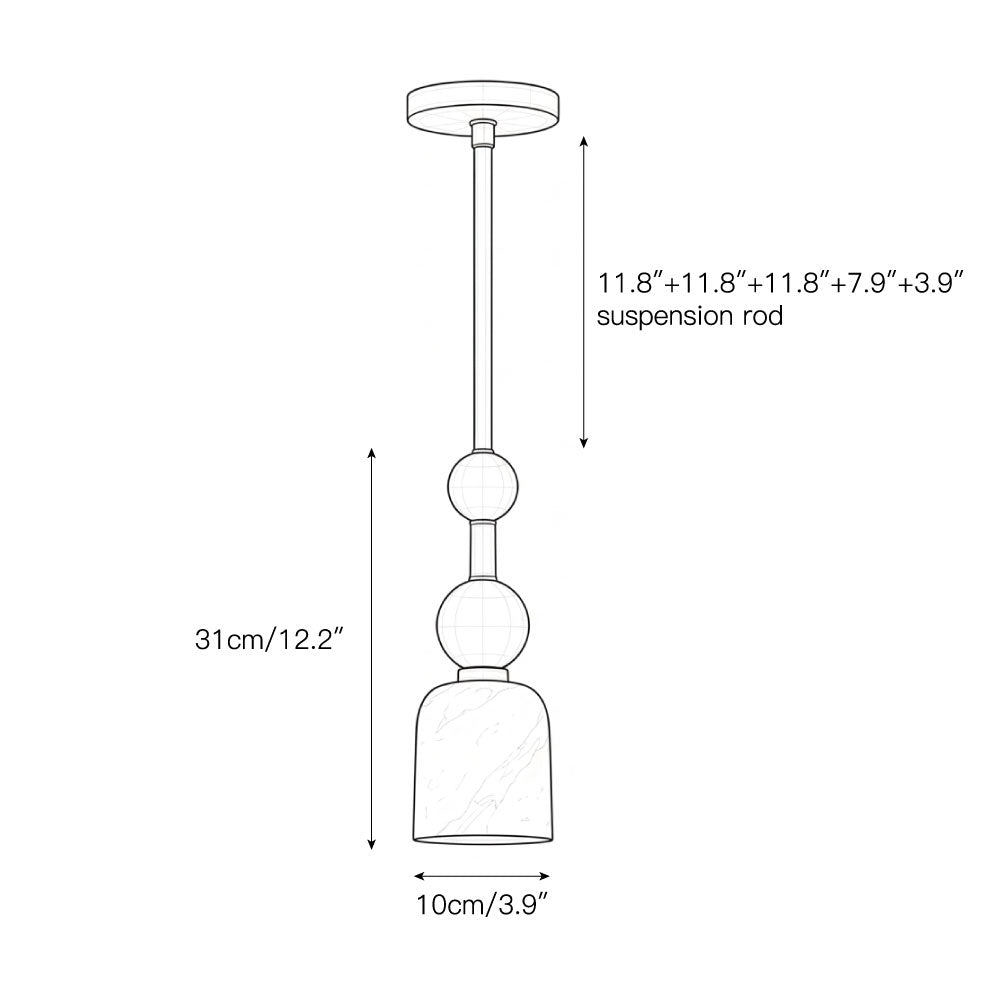 Elmis Alabaster Pendant Lamp